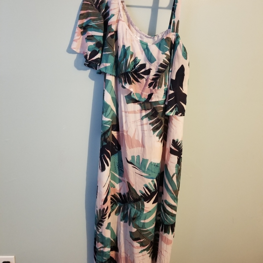 One shoulder long dress